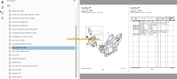 Hitachi ZX85US-6 Hydraulic Excavator Parts Catalog & Engine Parts Catalog