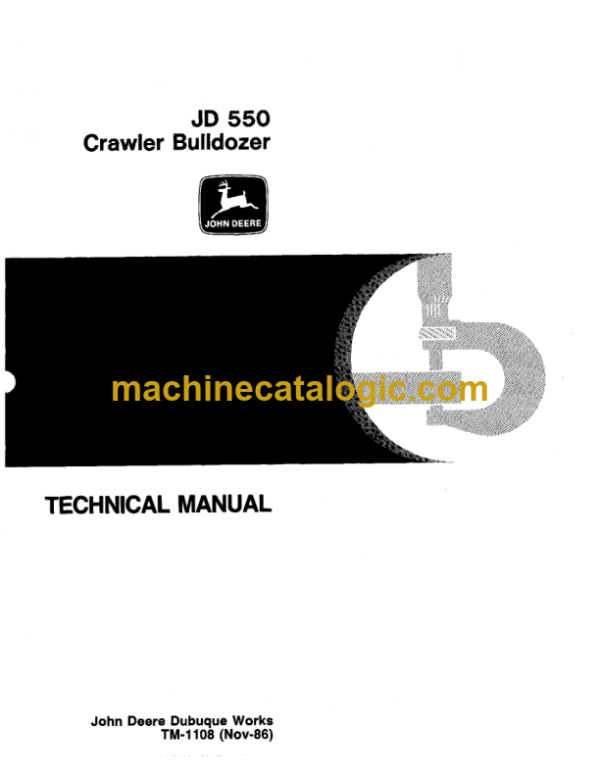 John Deere JD550 Crawler Bulldozer Technical Manual (TM1108)