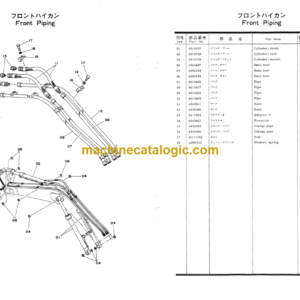 Hitachi UH051 Hydraulic Excavator Parts Catalog