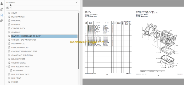 Hitachi ZX30UR-5B Hydraulic Excavator Parts Catalog & Equipment Components & Engine Parts Catalog