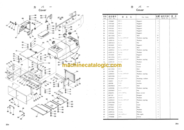 Hitachi UH051 Hydraulic Excavator Parts Catalog