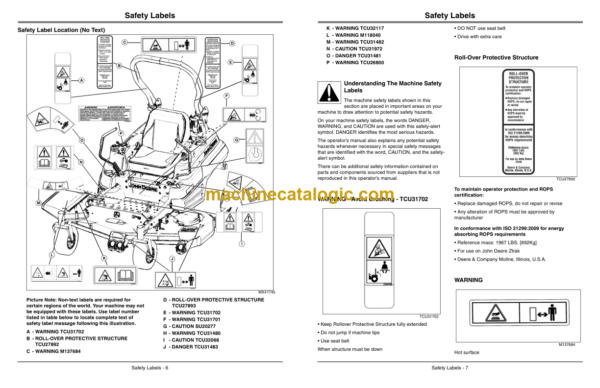 John Deere Z910A, Z920A, Z925A, Z925A EFI, Z930A, Z950A, Z960A, Z970A ZTrak Pro Series Operator's Manual (OMTCU30418)