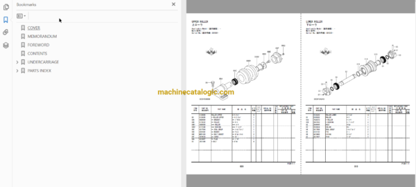 Hitachi EX130MT-5 Hydraulic Excavator Parts Catalog