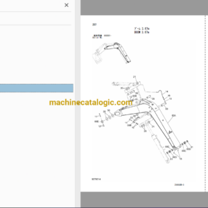 Hitachi ZX85USB-3 Hydraulic Excavator Parts Catalog & Equipment Components Parts Catalog