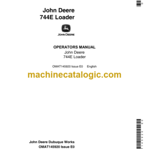 John Deere 744E Loader Operator's Manual (OMAT145920)