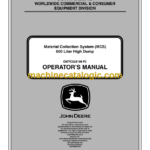 John Deere 600 Liter High Dump Material Collection System (MCS) Operator's Manual (OMTCU28186)