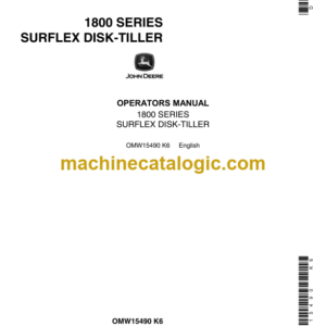 John Deere 1800 Series Surflex Disk-Tiller Operator's Manual (OMW15490)