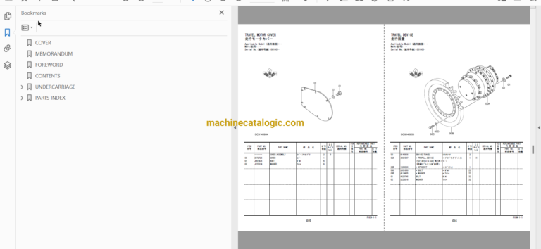 Hitachi EX130MT-5 Hydraulic Excavator Parts Catalog