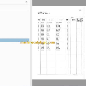 Hitachi EX120-5 EX130H-5 Excavator Parts Catalog & Equipment Components Parts Catalog