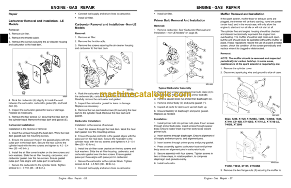 John Deere SE23 Edger T XT and LE Series Trimmers Technical Manual (TM1573)