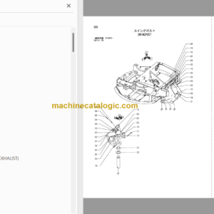 Hitachi ZX35U-2 Hydraulic Excavator Parts Catalog & Equipment Components Parts Catalog