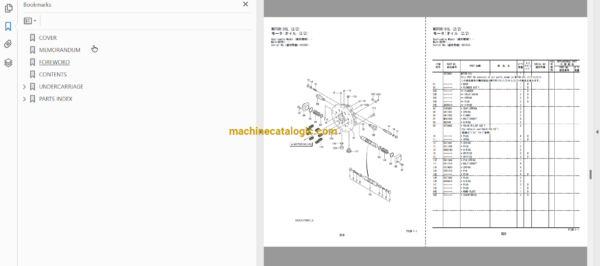 Hitachi EX130MT-5 Hydraulic Excavator Parts Catalog