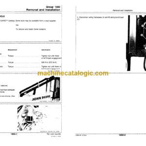 John Deere 444D 544D 644D Loader Repair Technical Manual (TM1341)
