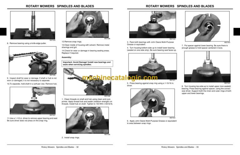 John Deere 54D 60D and 72D Series Mowers Technical Manual (TM1763)
