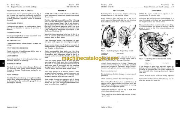 John Deere 2240 Tractor Technical Manual (TM4301) John Deere 2240 Tractor INDEX: