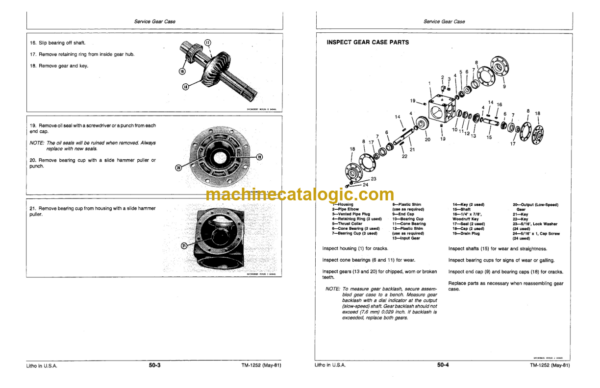 John Deere 488 Rotary Tiller Technical Manual (TM1252)