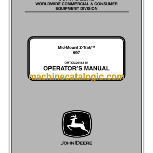 John Deere 997 Mid-Mount Z-Trak Operator's Manual (OMTCU29413)