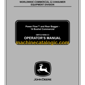 John Deere 14 Bushel Commercial Power Flow and Rear Bagger Operator's Manual (OMTCU18066C3)