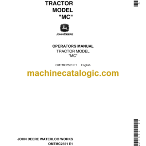 John Deere Model MC Tractor Operator's Manual (OMTMC2551)