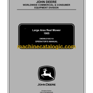 John Deere 1905 Large Area Reel Mower Operator's Manual (OMDMU21002)