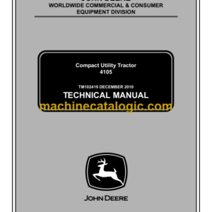 John Deere 4105 Compact Utility Tractor Technical Manual (TM102419)