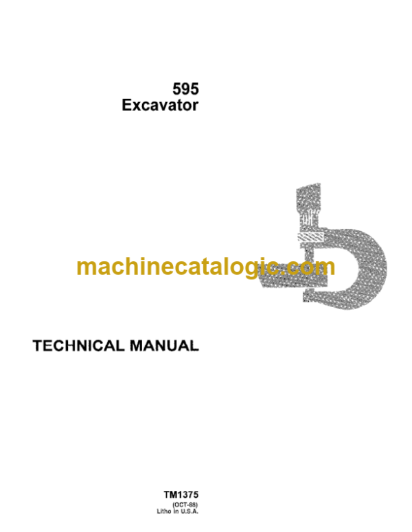 John Deere 595 Excavataor Technical Manual (TM1375)