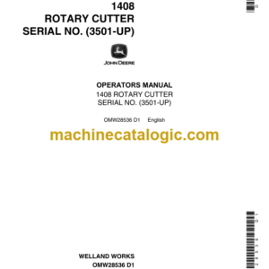 John Deere 1408 Rotary Cutter Operator's Manual (OMW28536)