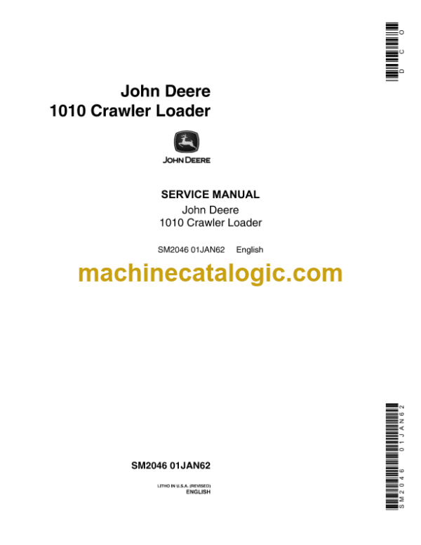 John Deere 1010 Crawler Loader Service Manual (SM2046)