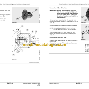 John Deere 686 and 688 Rotary Harvesting Units Technical Manual (TM4585)