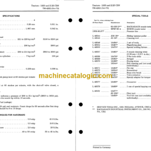 John Deere 1830 and 2120 CDN Tractors Technical Manual (TM4282)