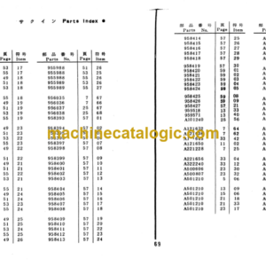 Hitachi UH03 Hydraulic Excavator Parts Catalog