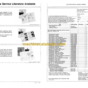 John Deere 100 and 200 Series Farm Loaders Manure Grapple Attachment Operator’s Manual (OMW37989)