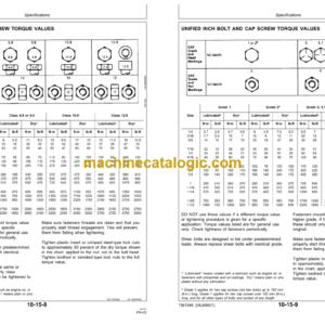 John Deere SideHill 9500 Combine Repair Operation And Tests Technical Manual (TM1545)