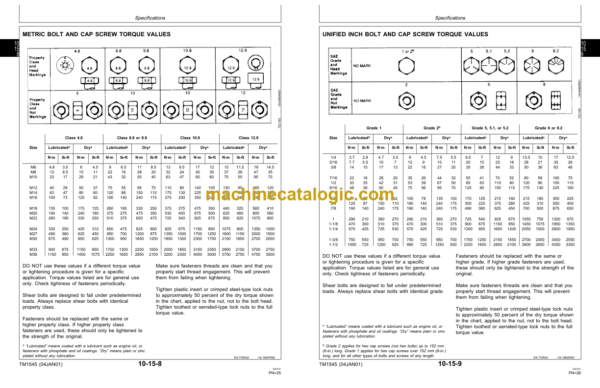 John Deere SideHill 9500 Combine Repair Operation And Tests Technical Manual (TM1545)