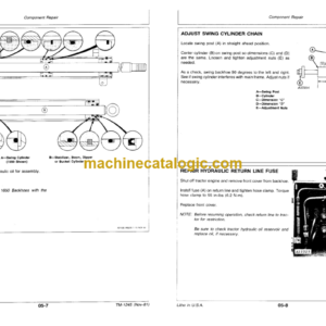 John Deere 1550 and 1650 Backhoes Technical Manual (TM1245)