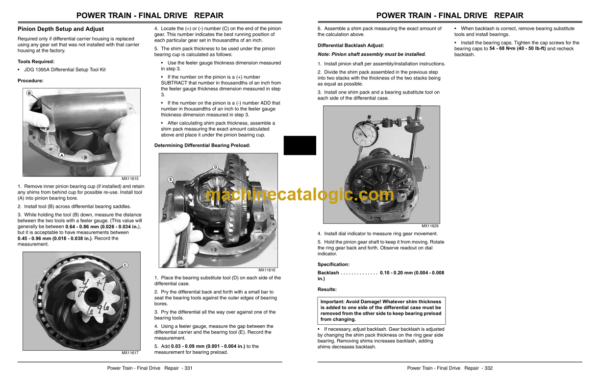 John Deere 4105 Compact Utility Tractor Technical Manual (TM102419)