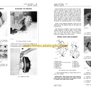 John Deere 170 Skid Steer Loader Technical Manual (TM1075)