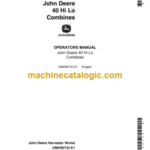 John Deere 2250 and 2270 Hydrostatic-Drive Windrowers Operator's Manual (OME57516)