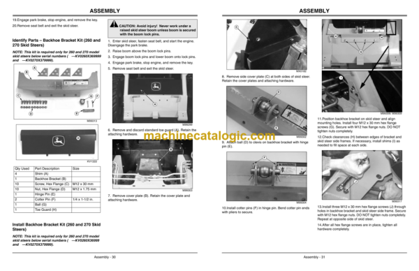 John Deere PRO850, PRO900, PRO911 Utility Backhoes Operator's Manual (OMKV18678)