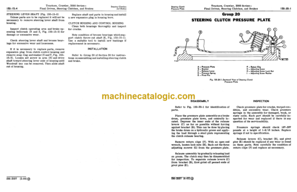 John Deere 2000 Series Crawler Tractors Service Manual (SM2037)