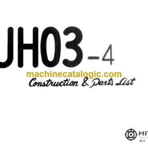 Hitachi UH03-4 CONSTRUCTION & PARTS LIST