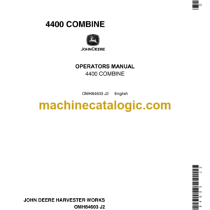 John Deere 4400 Combine Operator's Manual (OMH84603)