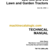 John Deere 325 335 and 345 Lawn and Garden Tractors Technical Manual (TM1760)