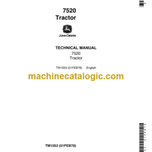 John Deere 7520 Tractor Technical Manual (TM1053)