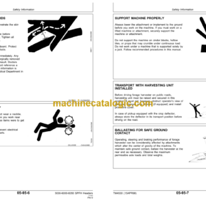 John Deere 664, 665R, 666, 666R Row-Crop Headers; 630, 630A, 645, 645A Windrow Pickups Service Manual (TM4530)