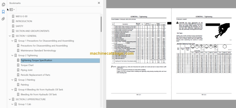 Hitachi EG70R-3 Rubber Crawler Carrier Technical and Workshop Manual
