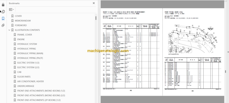 Hitachi ZX135US-7 Hydraulic Excavator Parts and Equipment