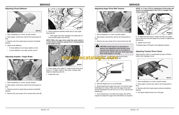 John Deere 724D Walk-Behind Snowblowers Operator's Manual (OMM144062F0)