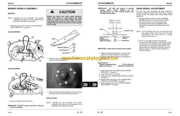 John Deere 1338 Gear, 1538 Gear, 1538 Hydro, 15538 Gear, 15538 Hydro, 1546 Gear, 1638 Hydro, 1646 Gear, 1646 Hydro Sabre Lawn Tractor Technical Manual (TMGX10131)