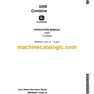 John Deere 3300 Combine Operator's Manual (OMH84601)